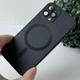 Чохол Matte Silicone MagSafe для Apple iPhone 11 Pro Max , Чорний - зображення 3