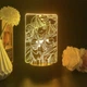 Ночник доска для заметок с LED подсветкой Smart 3D-Creative прямоугольная на подставке USB с маркером - изображение 7