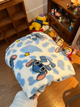 Штаны пижамные плюшевые Stich голубого цвета, теплые домашние штаны Стич, M-L - изображение 3