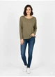 Жіночий лонгслів H&M S Хакі 31-0461 - зображення 2