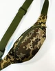 Сумка бананка M-KET Пиксель мужская 29x15 см с регулируемым ремнем и 3 карманами на молниях - изображение 4