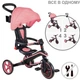 Складной трехколесный велосипед Globber Explorer Trike Foldable 4 в 1 Deep Pastel Pink - изображение 1