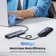 USB-хаб UGREEN CM512 USB-C 3.2 to 2xUSB-C 3.2 + USB 3.2 + USB 2.0 + RJ-45 Gigabit + USB-C Power Port Gray (45320) - зображення 7