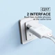 Мережевий зарядний пристрій WUW C217 «Slim» GaN PD25W+QC3.0 (USB+Type-C) white - изображение 4
