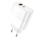 Мережевий зарядний пристрій WUW C208 PD30W+QC3.0 (USB+Type-C) white - изображение 1
