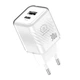 Мережевий зарядний пристрій WUW C228 GaN PD30W+QC3.0 (USB+Type-C) white - изображение 1
