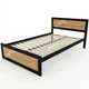 Кровать двухспальная RoMax Loft 120х200 Дуб Сонома/Черный - изображение 1