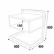 Тумба LOFT Soft приліжкова металевий каркас RoMax 50х50х40 см ДСП Оксид/Чорний - зображення 4