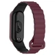 Ремінець для Xiaomi Mi Band 3/4/5/6/7 Silicone Link Plum/Black - изображение 3
