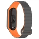 Ремінець для Xiaomi Mi Band 3/4/5/6/7 Silicone Link Grey/Orange - изображение 3
