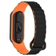 Ремінець для Xiaomi Mi Band 3/4/5/6/7 Silicone Link Black/Orange - изображение 3