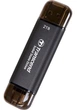 Портативный SSD 2TB USB 3.1 Gen 2 Type-A + Type-C ESD310 Черный Transcend (teh0024698) - изображение 3