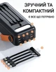 Повербанк зі швидкою зарядкою та вбудованими кабелями micro usb type c lightning павербанк для роутера телефону - зображення 2