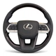 Руль для Lexus LX470, GX470. Стиль LC300. Рояльный лак. Подушка из кожи - логотип и кнопки хром. В сборе. - изображение 3