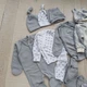 Набір одягу для новонародженого "Сіра зірка", великий комплект у пологовий будинок, розмір 56 - зображення 2