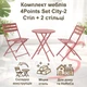 Комплект меблів 4Points Set City-2 столик + 2 стільці зі сталі, Теракотовий - зображення 2