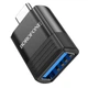 Перехідник Borofone BV18 Type-C male to USB female USB3.0 Чорний - зображення 5