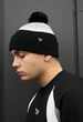 Шапка Staff black & white & gray pompon One Size - изображение 2