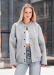 Жіночий бомбер Staff lexo light gray oversize S (HH0760) - зображення 1