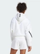 Толстовка на молнии с капюшоном женская Adidas W Z.N.E. Fz JE7849 2XS White (4067896194721) - изображение 7