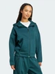 Толстовка на молнии с капюшоном женская Adidas W Z.N.E. Fz&nbsp;JW5321 M Зеленая (4068808973229) - изображение 3