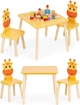 Zestaw mebli dla dzieci EcoToys stolik 2 krzesła Żyrafa 6162 (5905817007035) - obraz 3