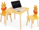 Zestaw mebli dla dzieci EcoToys stolik 2 krzesła Żyrafa 6162 (5905817007035) - obraz 5