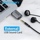Звукова карта USB AUX jack, TRRS Metal (OMTP-CTIA) Vention сіра - изображение 4