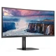 Монітор TFT 34" AOC CU34V5C/BK, WQHD, VA, 100Гц, 1 мс, вигнутий, HDMI, DP, USB-C, USB-hub, колонки, чорний - изображение 2