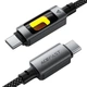 Кабель USB 2.0 Type-C M-M, 1.2 м 60W C21-03, aluminum alloy, color indicator, Чорний Acefast - изображение 2