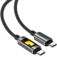 Кабель USB 2.0 Type-C M-M, 1.2 м 60W C21-03, aluminum alloy, color indicator, Чорний Acefast - изображение 3