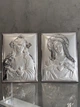 Винчальная пара серебряных икон Иисус и Мария (С789 B2857 C789 B2856) 13,5*18,5 см - изображение 1