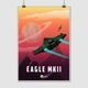 Постер Элита, Elite:Dangerous, Eagle MKⅡ, постер для геймера, космический корабль, sci-fi, A3 42×30 см (id3335) - изображение 1