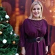 Платье женское вечернее праздничное большое размер блестящее 54 бордовое - изображение 4