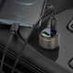 Автомобильное зарядное устройство 45W QC3.0 Hoco QC3 Metal Gray - изображение 5