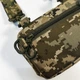Сумка бананка мужская M-KET Пиксель 20x13.5x5 см регулируемый ремень липучка для шевронов - изображение 5