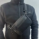 Сумка-бананка мужская M-KET 20x13,5x5 см регулируемый ремень черная - изображение 2