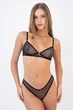 Труси жіночі бразиліана із сітки в горошок Giulia Glam 2239/40 M Black dots, напівпрозорі трусики, чорні бразиліани - зображення 5
