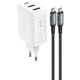 СЗУ Acefast A17 PD65W GaN (1USB-A/1C/1HDMI) + кабель Type-C to Type-C White - изображение 1