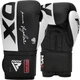 Боксерські рукавиці RDX BOXING GLOVES REX F4 Чорний, Білий 12 унцій (BGR-F4B 12) - зображення 1