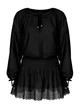 Пляжна сукня Victoria’s Secret Beachwear Linen Lace-Trim Dress Black размер S - изображение 3