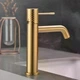 Смеситель для умывальника (раковины) IMEX GENOVA BRUSHED GOLD латунный матовое золото - изображение 2