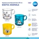 Набір дитячого посуду Canpol babies EXOTIC ANIMALS кухоль антипідслизовий,бірюзовий (2/100_tur2) - зображення 3
