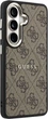 Etui plecki Guess 4G Embossed Ring MagSafe do Samsung Galaxy S26 Brown (3666339613181) - obraz 4