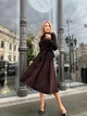 Сукня вельветова з паском шоколад 42-44 (с2- #370/) - зображення 3