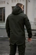 Мужская куртка Intruder Softshell удлиненная с защитой горла водоотталкивающая с капюшоном и с 4 карманами хаки/4XL - изображение 6