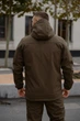 Мужская куртка Intruder Reef Softshell на микрофлисе с шевроном демисезонная с 10 карманами и капюшоном хаки/S - изображение 4