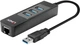 USB Hub Lindy USB 3.0 Hub & Gigabit Ethernet Converter Black (4002888431767) - obraz 4