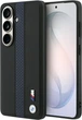 Etui BMW Perforated Stripe Logo MagSafe do Samsung Galaxy S26 Black/Blue (BMHMS26S25PCPSKB) - obraz 1