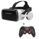 VR Очки виртуальной реальности VR SHINECON G04DBS Bluetooth соединения для смартфонов 5.5-7,2"+ джостик Terios X3 Black - изображение 1
